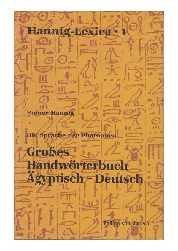 Grosses handworterbuch Agyptisch - Deutsch