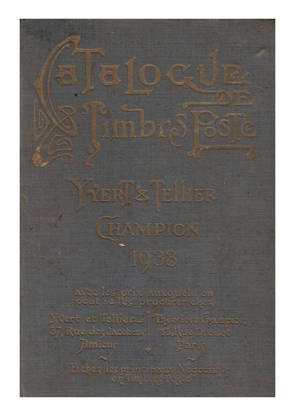 Catalogue prix-courant de timbres-poste - 1933