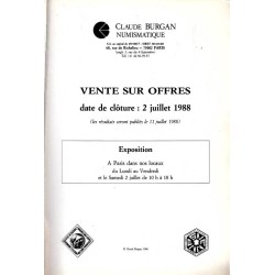Claude Burgan numismatique 2 jiller 1988