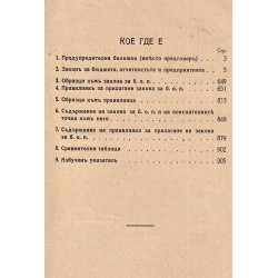 Коментар на закона за бюджета, отчетността и предприятията и правилник за прилагането му 1943 г