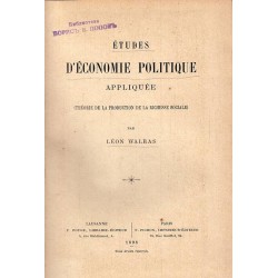 Etudes d'économie politique appliquée 1898 г