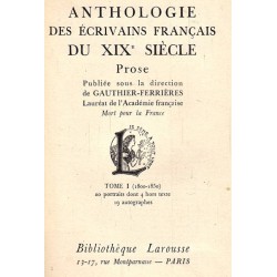 Anthologie des ecrivains francais du XIX e siecle: Prose