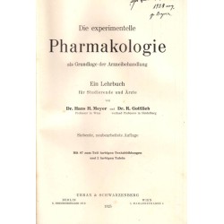 Die experimentelle Pharmakologie als Grundlage der Arzneibehandlung 1925 г