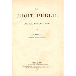 Le Droit public de la Belgique
