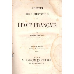 Précis du L histoire du Droit Francais