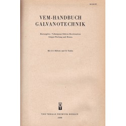Vem-Handbuch galvanotechnik