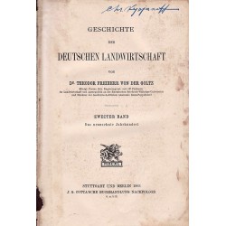 Geschichte der deutschen Landwirtschaft von Theodor Freiherr von der Goltz
