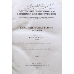 Deutsches Bauhandbuch Baukunde des Architekten. Landwirtschaftliche Bauten  /с подписа на ахр.Манол Йорданов/